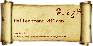 Hellenbrand Áron névjegykártya