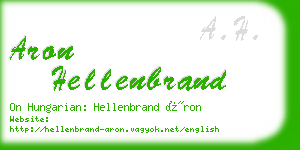 aron hellenbrand business card